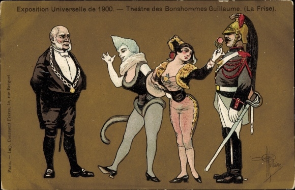Artist Postcard Guillaume, Albert, Paris, Expo 1900, Théâtre des Bonshommes Guillaume, Friesland