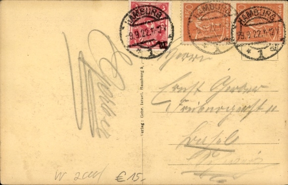 Postcard Hamburg Nord Hohenfelde, Coffee House Wallhof, interior view