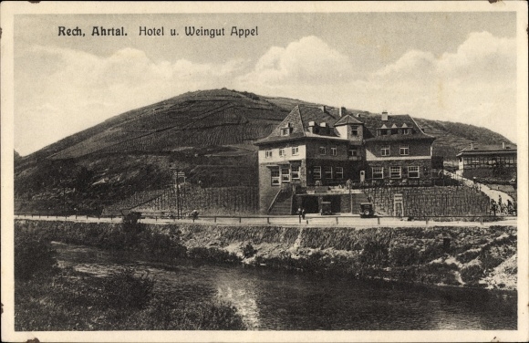 Postcard Rech in the district of Ahrweiler, hotel and winery Appel