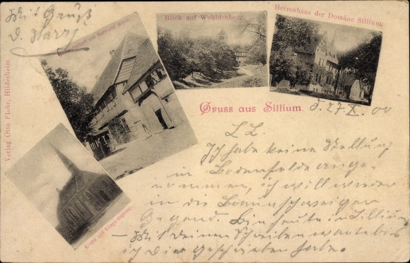 Postcard Sillium Holle in Lower Saxony, manor house of the domain, Wohldenberg, inn