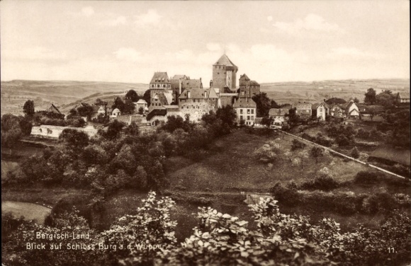 Ak Burg an der Wupper Solingen, Schloss Burg, Schloss Burg, idyllische Landschaft,  Architektur, 