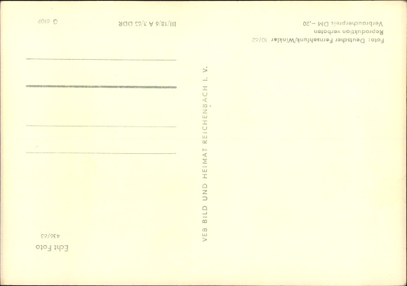 Postcard moderator Erika Radtke, GDR German television broadcasting, portrait, autograph