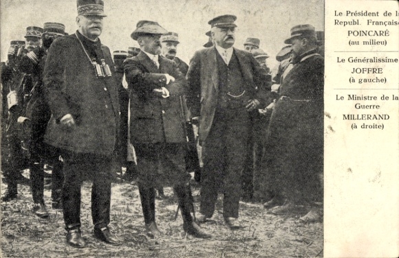 CPA President Poincare, General Joffre, Minister of War Millerand