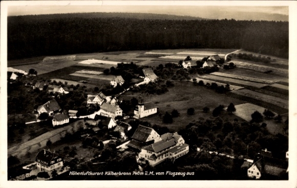 Postcard Kälberbronn Pfalzgrafenweiler in the Black Forest, aerial photograph, general view of the village