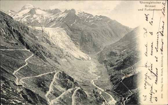 KP Kanton Berno Szwajcaria, Grimsel, Przełęcz Grimsel, Lodowiec Rodanu, Furkastrasse, krajobraz górski,