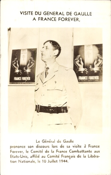 Postcard Charles de Gaulle, statesman, French President