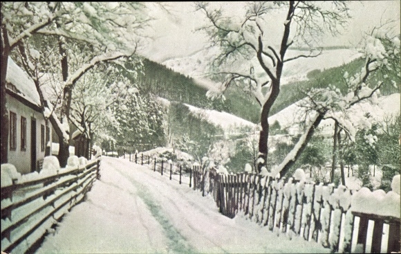 Postcard Lilienfeld in Lower Austria, Traisental, Winter, Vienna Prealps