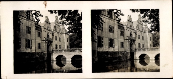 Zdjęcie przestrzenne stereo Schöne Heimat nr 19, Bergheim w dzielnicy Rhein Erft, zamek Frens