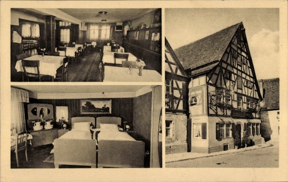 Ak Rothenburg ob der Tauber Mittelfranken, Gasthof zum Breiterle