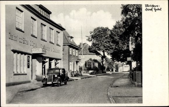 Postcard Musterdorf Zetel in Oldenburg Friesland, inn to the stock exchange