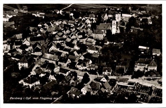 Ak Parsberg in der Oberpfalz, Fliegeraufnahme