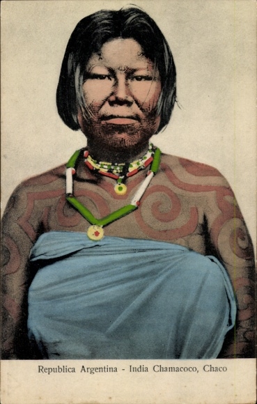 Postcard Argentinian native, India Chamacoco, Chaco