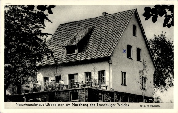 Ak Ubbedissen Bielefeld in Westfalen, Naturfreundehaus am Nordhang des Teutoburger Waldes