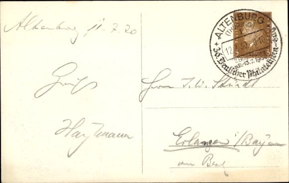 Postwaardestuk Ak 36e Duitse Filatelistendag Altenburg 1930, GS DR PP 106 C2 01