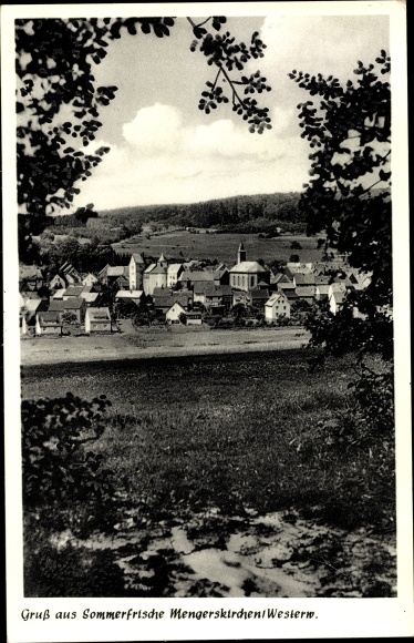 Postcard Mengerskirchen in the Westerwald, summer resort, panorama