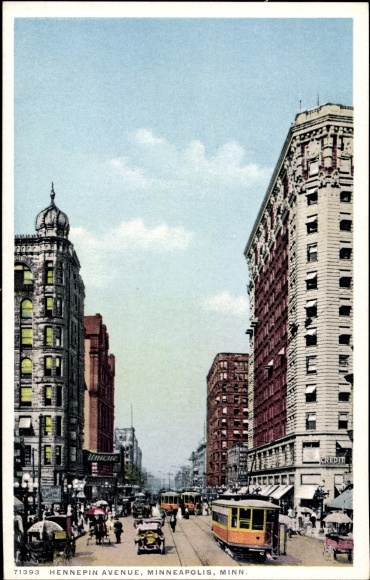 Postcard Minneapolis Minnesota USA, Hennepin Ave