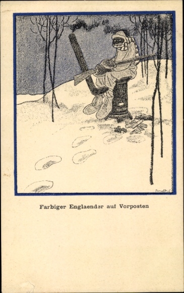 Artist Postcard Arnold, K., Coloured Englishman on Outpost