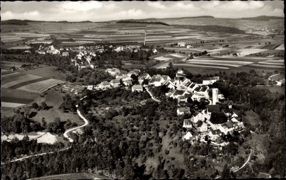 Ak Tengen in Hegau Baden, luchtfoto
