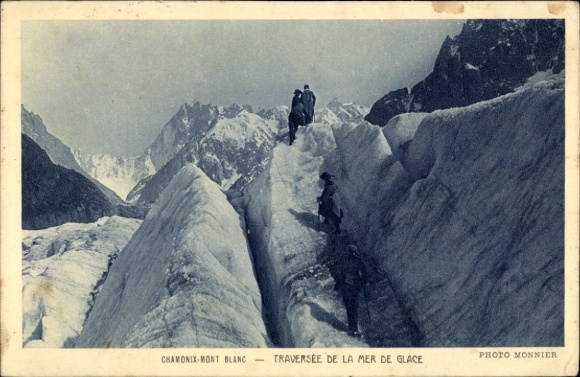 Ak Chamonix Mont Blanc Haute Savoie, Mer de Glace