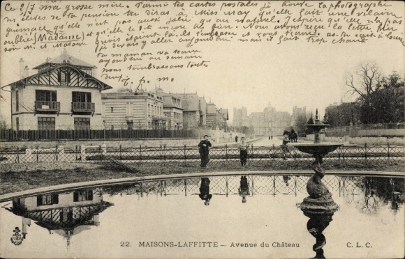 Postcard Maisons Laffitte Yvelines, Avenue du Chateau
