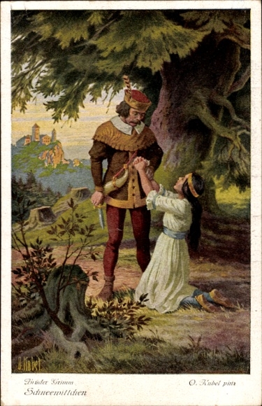Künstler Ak Kubel, Otto, Märchen, Gebrüder Grimm, Schneewittchen