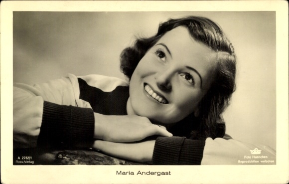 Ak Schauspielerin Maria Andergast, Portrait, Ross Verlag A 2752 1