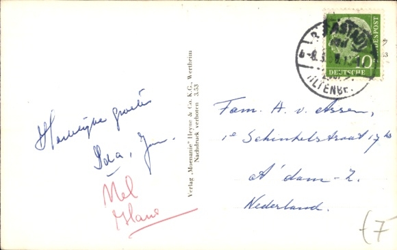 Postcard Freudenberg in der Mark, Hauptstraße, Esso petrol pump
