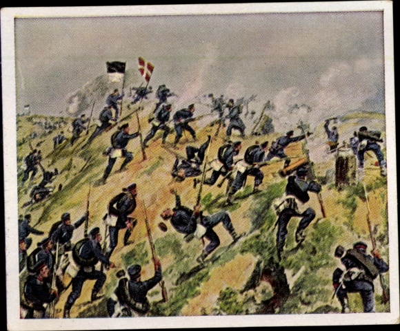 Collecting picture Glory Sheets of German History No. 183 Unification of Germany, Düppeler Schanzen 1864