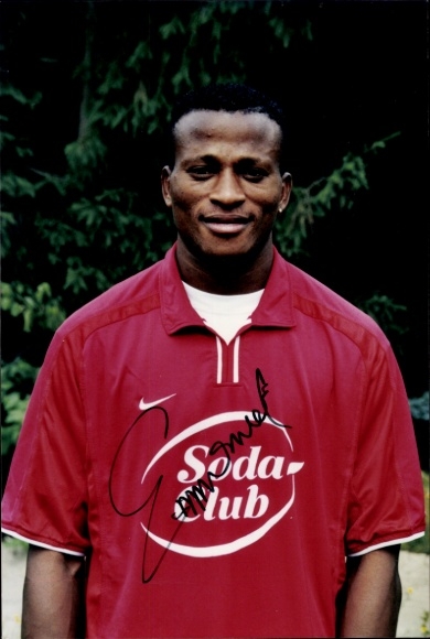 Autograph card footballer Emmanuel Izuagha, SV Wehen Wiesbaden, autograph