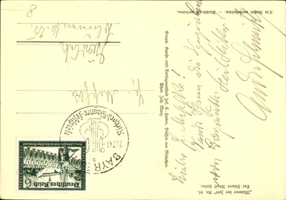 Postcard Führer and Reich Chancellor Adolf Hitler, Portrait, Men of the Time No. 91