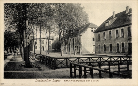Ak Lockstedt in Holstein, Lockstedter Lager, Offiziersbaracken am Casino