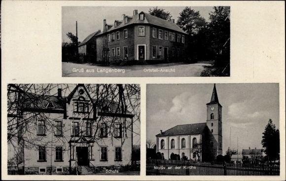 PC Langenberg Callenberg in Saxony, school, church