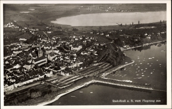 Ak Radolfzell am Bodensee, luchtfoto