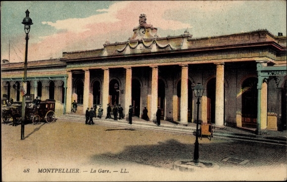 Postcard Montpellier Hérault, The Station