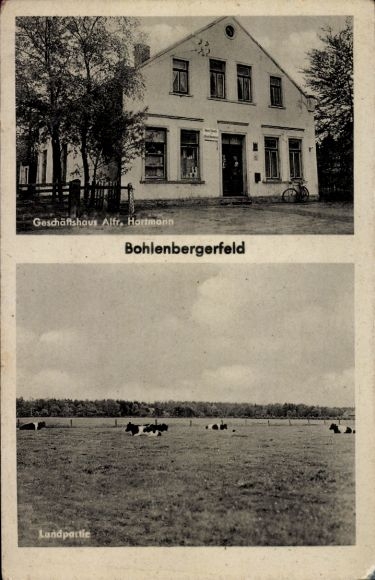 Postcard Bohlenbergerfeld Zetel in Friesland, commercial building, country outing