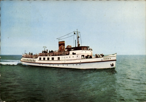 Ak badplaats schip Frisia X, rederij Norden Frisia