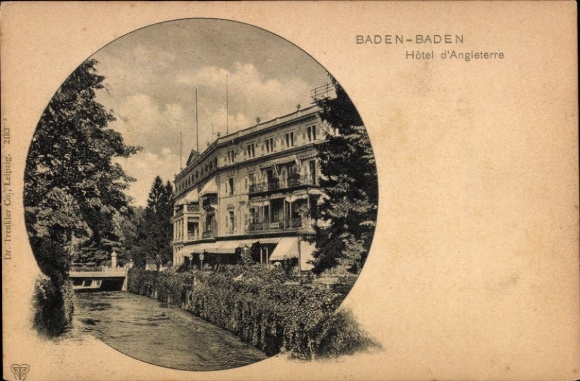 Postcard Baden Baden am Schwarzwald, Hotel Angleterre