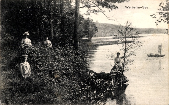 Ak Werbelin Schladitz Rackwitz in Sachsen, See