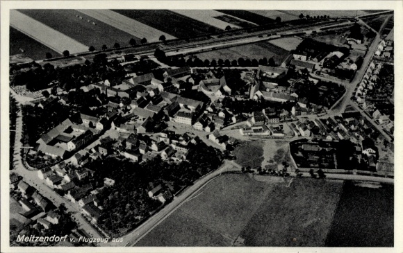 Ak Meitzendorf Barleben, Fliegeraufnahme