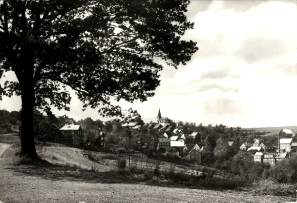 Postcard Meura in the Thuringian Forest, Panorama