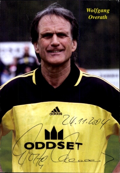Autogrammkarte Fußballer Wolfgang Overath, 1. FC Köln, Autogramm