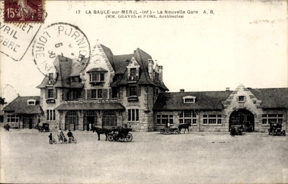 Ak La Baule sur Mer Loire Atlantique, Bahnhof