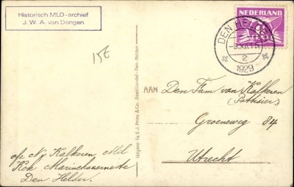 Postcard Den Helder North Holland Netherlands, Vliegkamp De Kooy, Dutch military aircraft