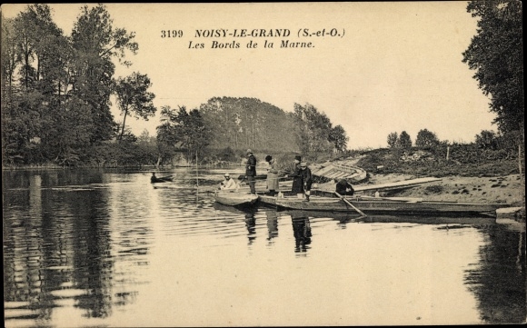 Ak Noisy le Grand Seine et Marne, Bords de la Marne