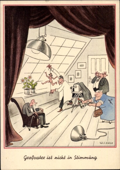 Artist PC Halle, W., The grandfather is not in the mood