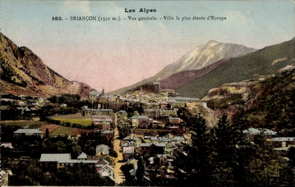Postcard Briançon Briancon Hautes-Alpes, view of the Alps, cityscape, mountains, nmotiv