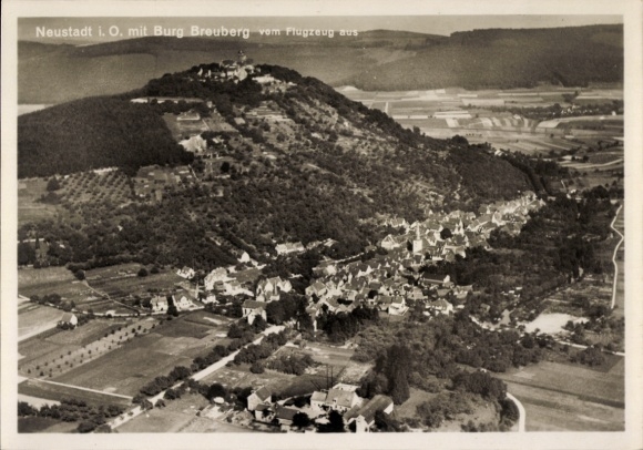 Postcard Neustadt Breuberg im Odenwald, Breuberg Castle, aerial photograph