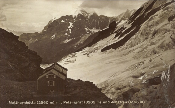 KP Switzerland, schronisko Mutthorn z Petersgrat i Jungfrau