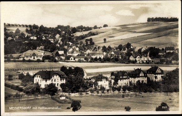 Ak Meinersdorf Burkhardtsdorf im Erzgebirge, Hallbauerstraße