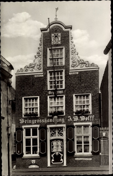 Postcard Leer in Ostfriesland, house Samson